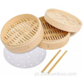 Bamboo Steamer Gift Set Alimentos Recipiente para bolinhos de bolinho